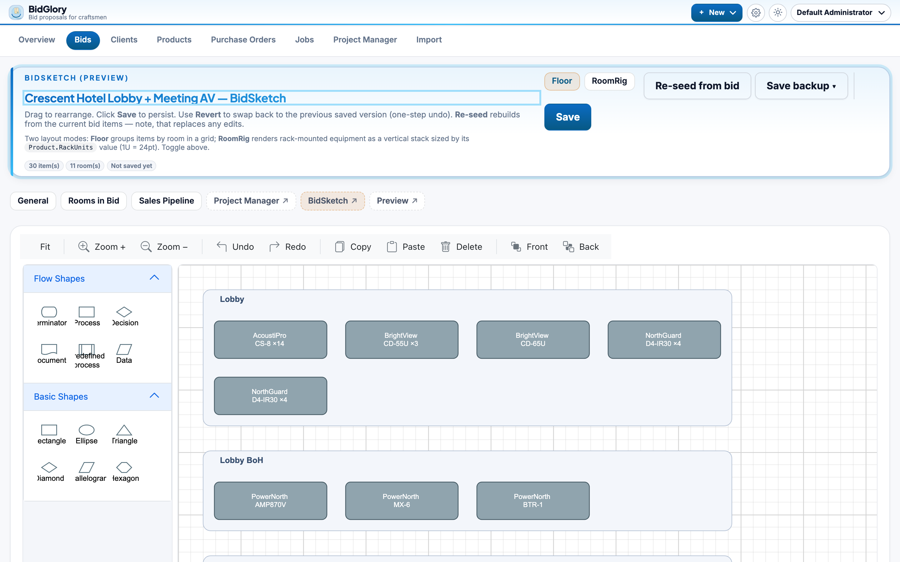 Plan takeoff canvas